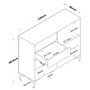 Hanah Home Gabinete Multipropósito Blanco y Nuez